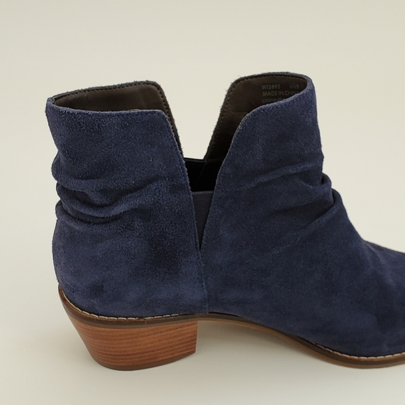 Cole Haan Blue Suede Slouch Alayna Ankle Boots - Picture 6 of 10
